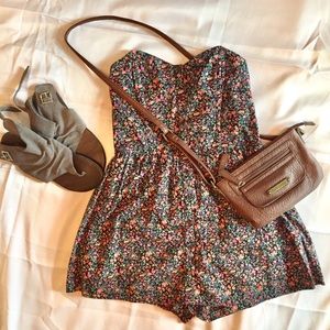 Urban Outfitters Floral Strapless Jumper